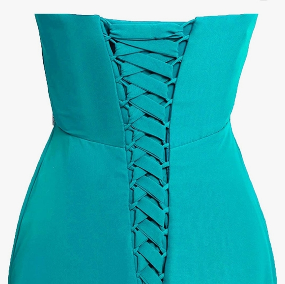 Chiffon High Low Strapless Dress - Picture 2 of 5